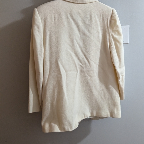 Vintage Block Island Petites Wool Shoulder Pad Single Button Blazer Size 14 - Picture 3 of 3